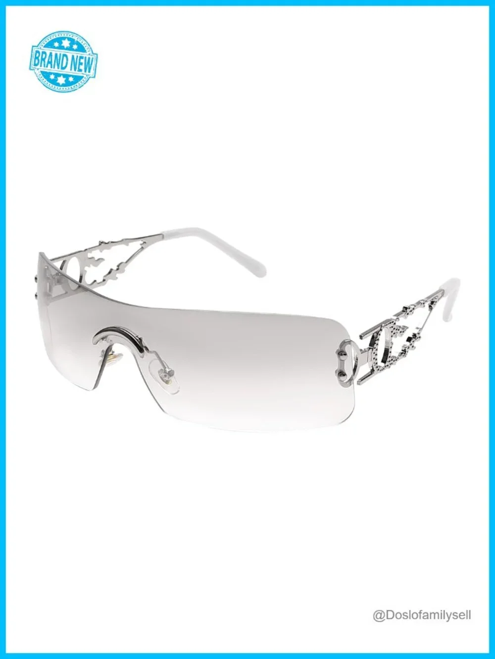 Y2K Rectangle Vintage Sunglasses Men Women UV400 Protection Metal Frame